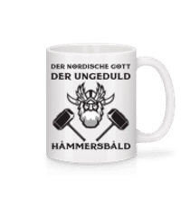 Der Nordische Gott Hammersbald - Tasse - Weiß - Vorne