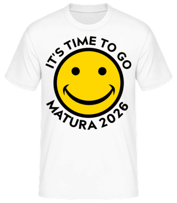 Its Time To Go Matura 2025 - Männer Basic T-Shirt - Weiß - Vorne