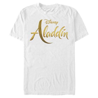 Disney - Aladin - Text Aladdin Live Action Logo - Homme T-shirt - Blanc - Devant