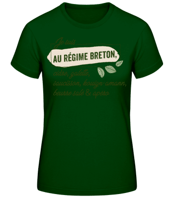 Je Suis Au Régime Breton - T-shirt standard Femme - Vert bouteille - Devant