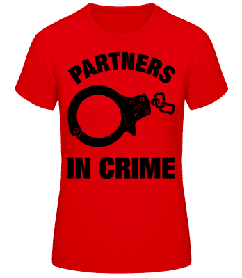 Spolupáchateľ - Dámske basic tričko - Červená - Predné