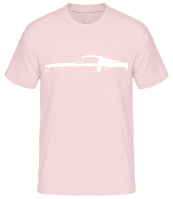 'Ford Shelby GT500 (1967)' Silhouette - Pánske basic tričko - Ružová - Predné