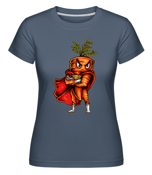 Preview: Super Carrot -  Shirtinator Women's T-Shirt - Denim - Front