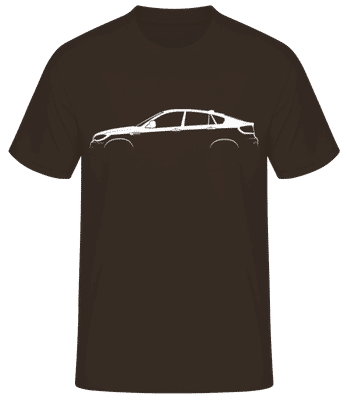 'BMW X6 M (E71)' Silhouette - Men's Basic T-Shirt - Brown - Front