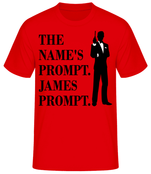 Aperçu: Prompt James Prompt - T-shirt standard Homme - Rouge - Devant
