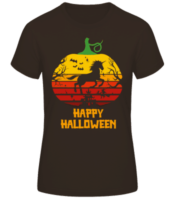 Happy Halloween Orange - Dámské basic tričko - Hnědá - Napřed