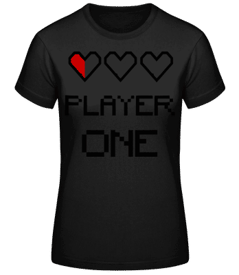 Player One - Dámske basic tričko - Čierna - Predné