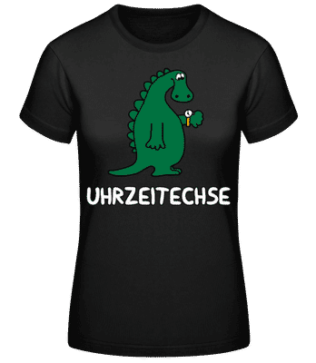 Uhrzeitechse - Frauen T-Shirt B&C - Schwarz - Vorne