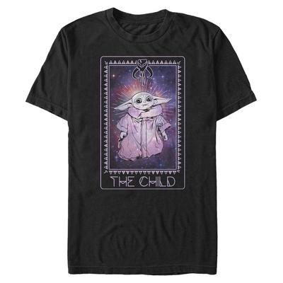 Star Wars - The Mandalorian - The Child Cosmic Tarot - Hombres Camiseta - Negro - delante