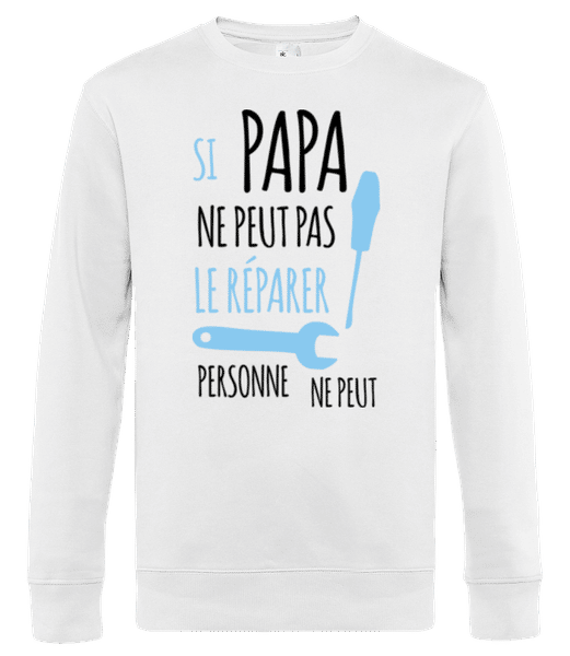 Aperçu: Si Papa Ne Peut Pas Le Réparer - Sweat-shirt standard pour homme - Blanc - Devant
