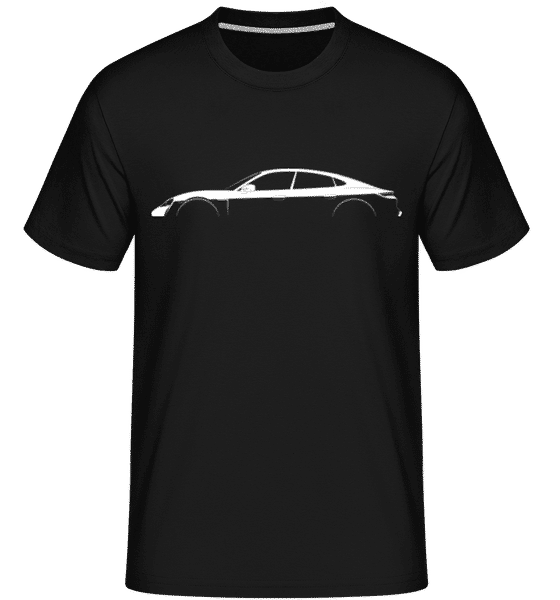 Aperçu: 'Porsche Taycan Turbo S' Silhouette -  T-Shirt Shirtinator homme - Noir - Devant