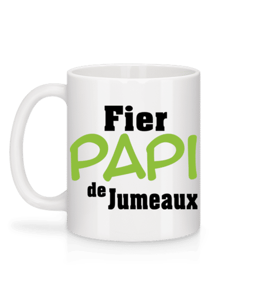 Aperçu: Fier Papi De Jumeaux - Mug en céramique blanc - Blanc - Derrière