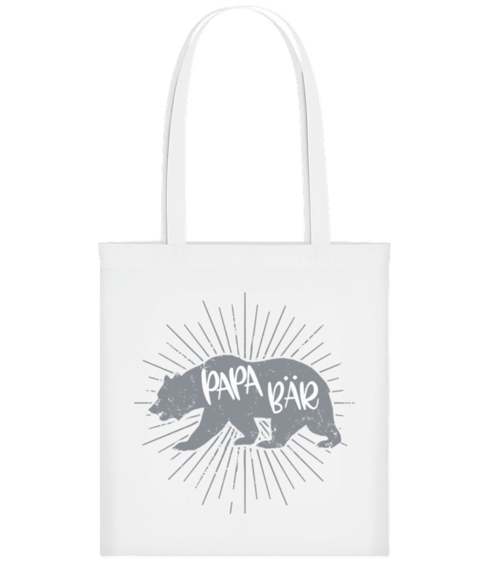 Vorschau: Papa Bär - Stofftasche - Weiß - Vorne