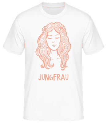 Kritzel Stil Sternzeichen Jungfrau - Männer Basic T-Shirt - Weiß - Vorne