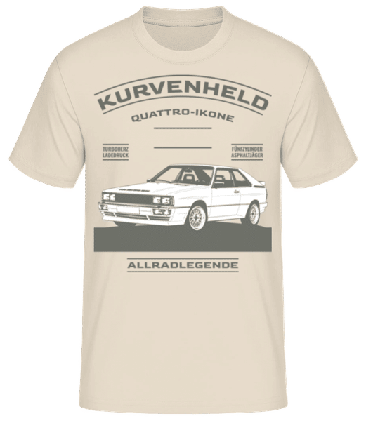Vorschau: Oldtimer 'Audi' Geburtstag - Männer T-Shirt B&C - Creme - Vorne