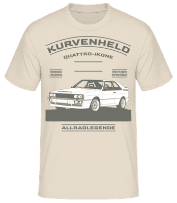 Oldtimer 'Audi' Geburtstag - Männer T-Shirt B&C - Creme - Vorne