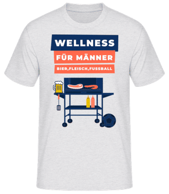 Wellness Für Männer - Männer Basic T-Shirt - Grau meliert - Vorne