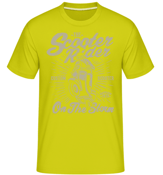 Preview: Scooter Rider -  Shirtinator Men's T-Shirt - Lime - Front