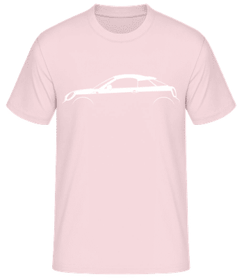 'Mini Cooper S Coupe (R58)' Silhouette - Pánske basic tričko - Ružová - Predné