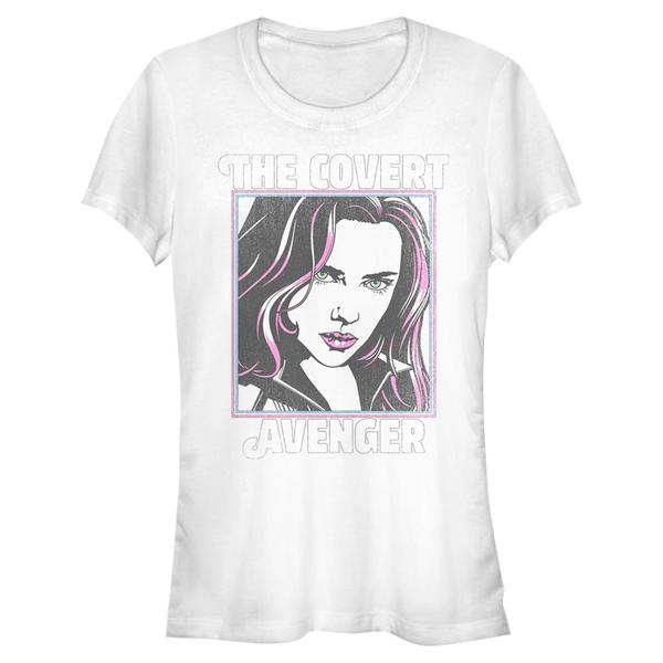 Aperçu: Marvel - Black Widow - Black Widow Retro Pop Widow - Femme T-shirt - Blanc - Devant