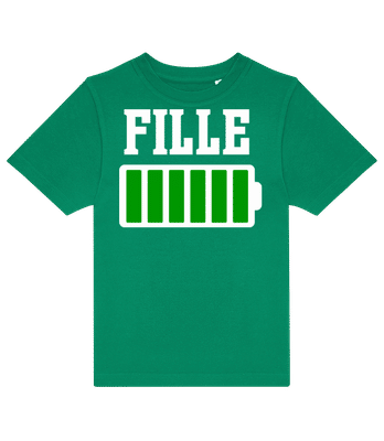Fille - T-shirt enfants B&C - Vert irlandais - Devant