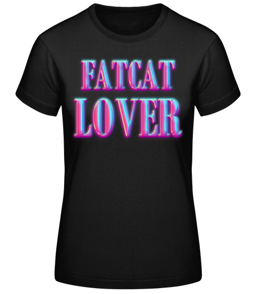 Aperçu: Inscription Fatcat Lover - T-shirt standard Femme - Noir - Devant