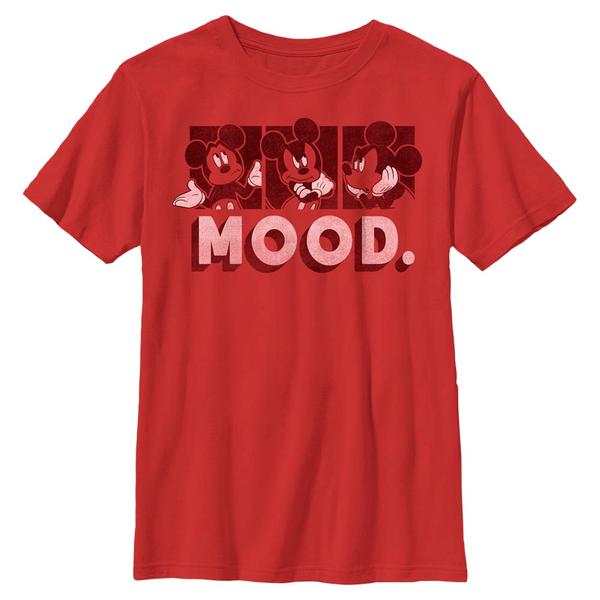 Aperçu: Disney Classics - Mickey Mouse - Mickey Mouse Mickey Mood - Enfant T-shirt - Rouge - Devant