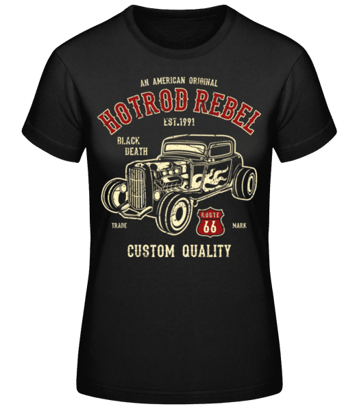 Aperçu: Hot Rod Rebel - T-shirt standard Femme - Noir - Devant