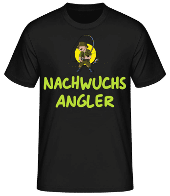 Nachwuchs Angler - Männer Basic T-Shirt - Schwarz - Vorne