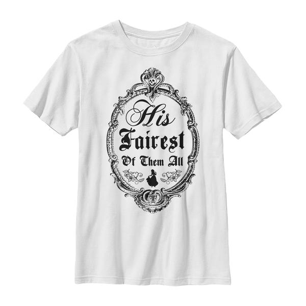 Preview: Disney Classics - Snow White - Text His Fairest - Valentine's Day - Kids T-Shirt - White - Front