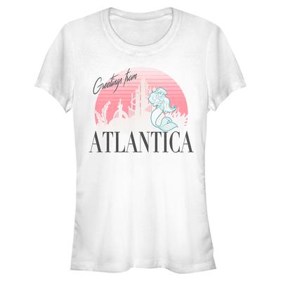 Disney - Ariel La Petite Sirène - Malá mořská víla Atlantica Greetings - Femme T-shirt - Blanc - Devant
