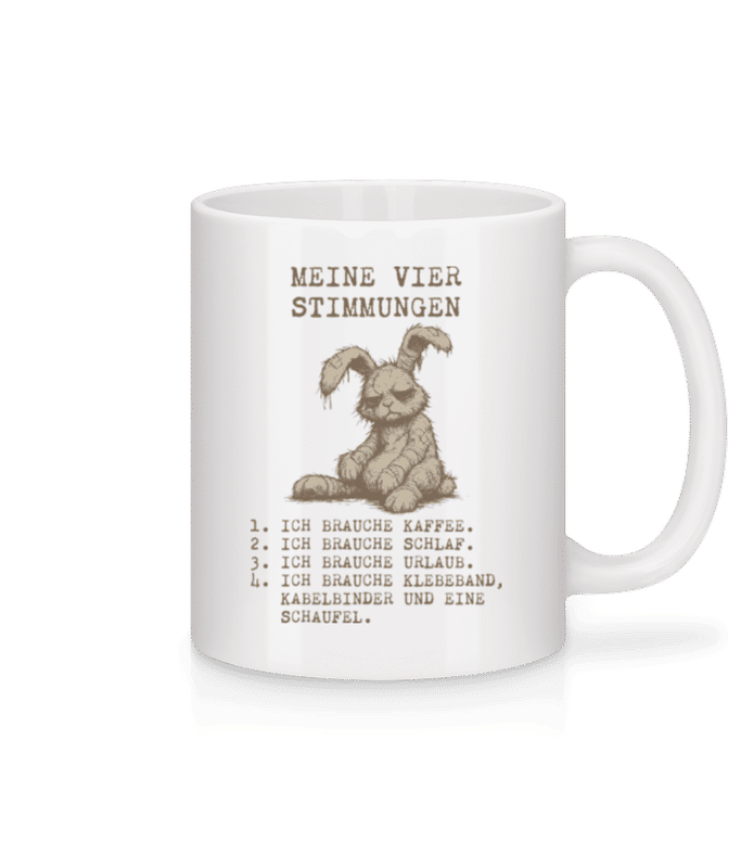 Vorschau: Meine Vier Stimmungen - Tasse - Weiß - Vorne