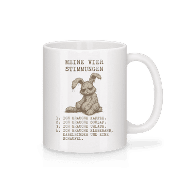 Meine Vier Stimmungen - Tasse - Weiß - Vorne