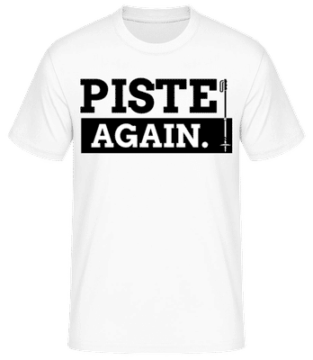 Piste Again - Männer Basic T-Shirt - Weiß - Vorne