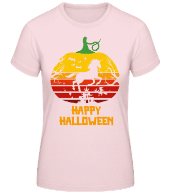 Happy Halloween Orange - Dámské basic tričko - Růžová - Napřed