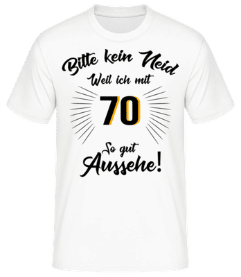 So Gut Aussehen Mit 70 - Männer Basic T-Shirt - Weiß - Vorne