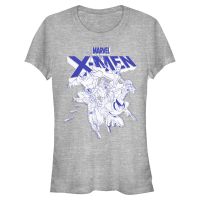 Marvel - X-Men - Skupinová Xmen offsets - Dámske Tričko - Melírovo šedá - Predné