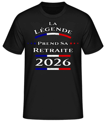 La Légende Prend Sa Retraite 2026 - T-shirt standard Homme - Noir - Devant