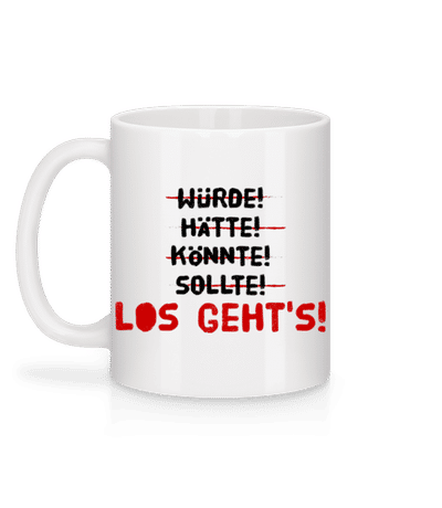 Los Geht's! - Tasse - Weiß - Hinten