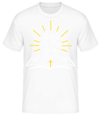 Bible Is The Only Truth - Camiseta básica para hombre - Blanco - delante