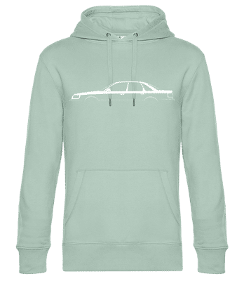 'Audi S6 (C4)' Silhouette - Pánska štandardná mikina s kapucňou - Mätová zelená - Predné