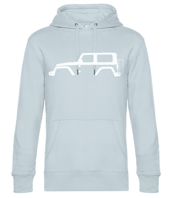 'Jeep Wrangler (JK)' Silhouette - Pánska štandardná mikina s kapucňou - Svetlo modrá - Predné