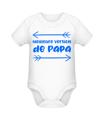 Meilleure Version De Papa - Body manches courtes bio - Blanc - Devant