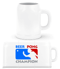 Beer Pong Champion - Pivný pohár - Biela - Predné