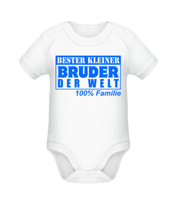 Bester Kleiner Bruder - Baby Bio Strampler - Weiß - Vorne