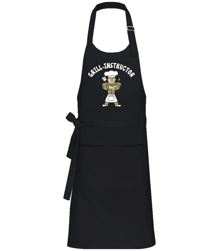 Vorschau: Grill Instructor - Profi Kochschürze - Schwarz - Vorne