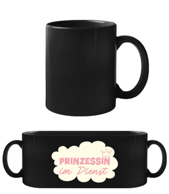 Prinzessin Im Dienst - Schwarze Tasse - Schwarz - Vorne