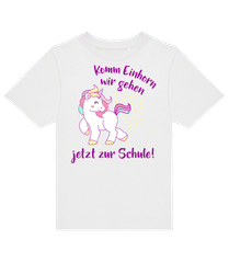 Komm Einhorn Zur Schule · Kinder T-Shirt B&C