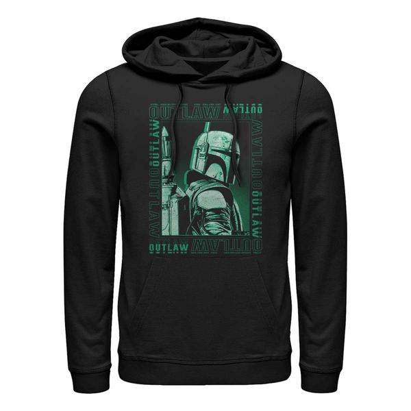 Aperçu: Star Wars - Book of Boba Fett - Boba Fett Punk Outlaw - Unisex Sweat à capuche - Noir - Devant