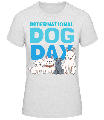 International Dog Day - Women's Basic T-Shirt - Heather grey - Front